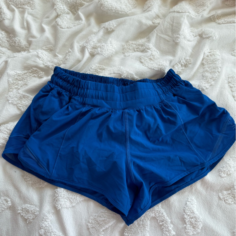 Lululemon low rise  hotty hot shorts blue